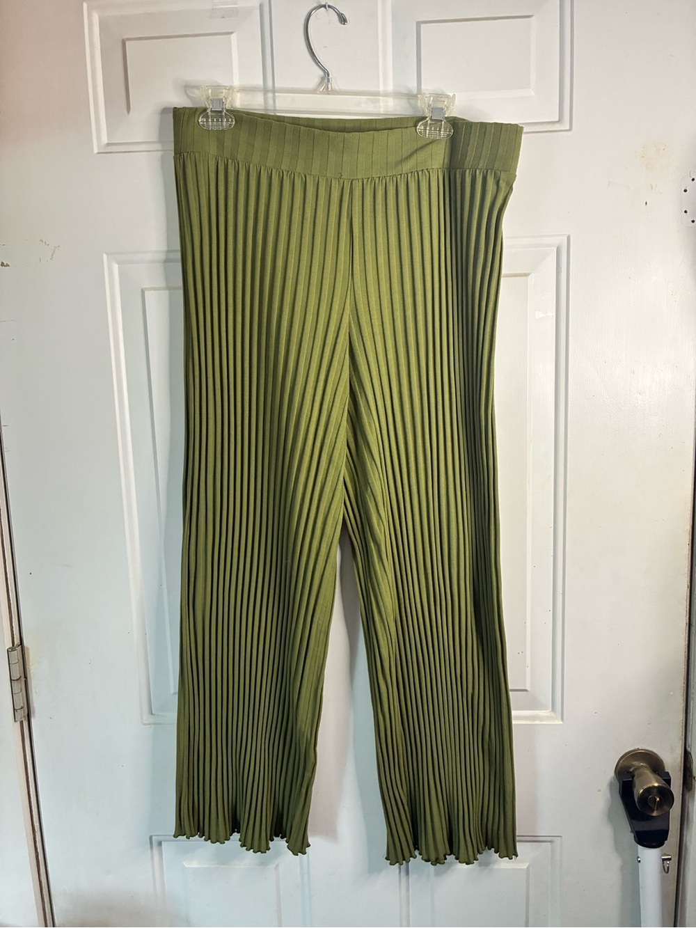 a new day Olive Pleated Wide-Leg Pants